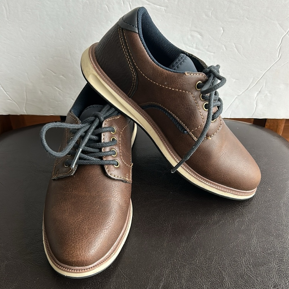 Mix No.6 dress shoes boys M Knox sneakers brown / blue lace up size 13🌞